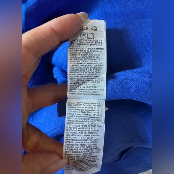 Banana Republic Royal Blue Midi Ramie Long Sleeve Dress Size XL - Picture 11 of 12